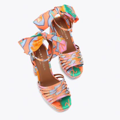 Kurt Geiger London Pierra Ankle Tie Platform Heel - Multi Colored - view 3