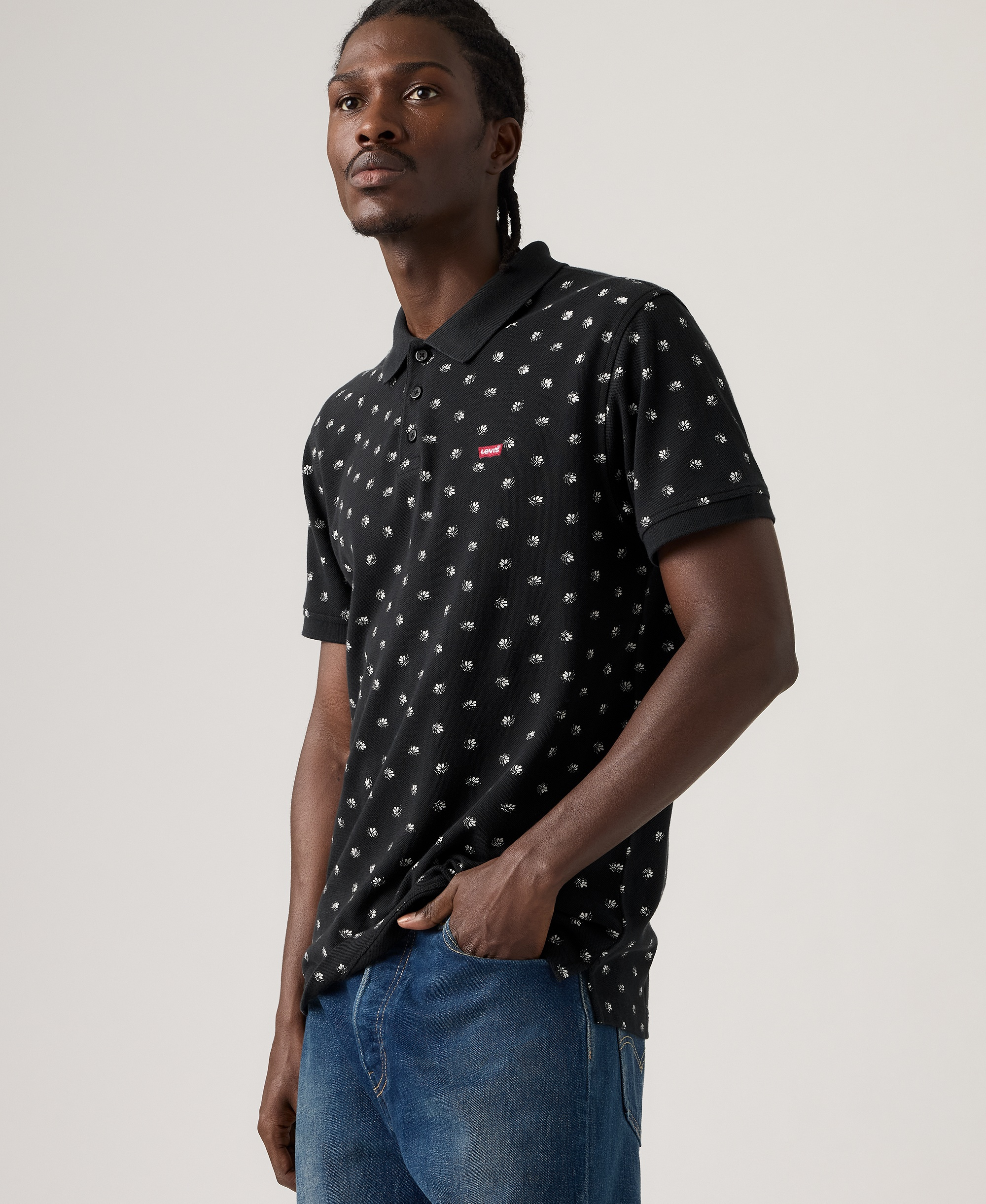 Levi's Men's Housemark Regular-Fit Polo Shirt - Black