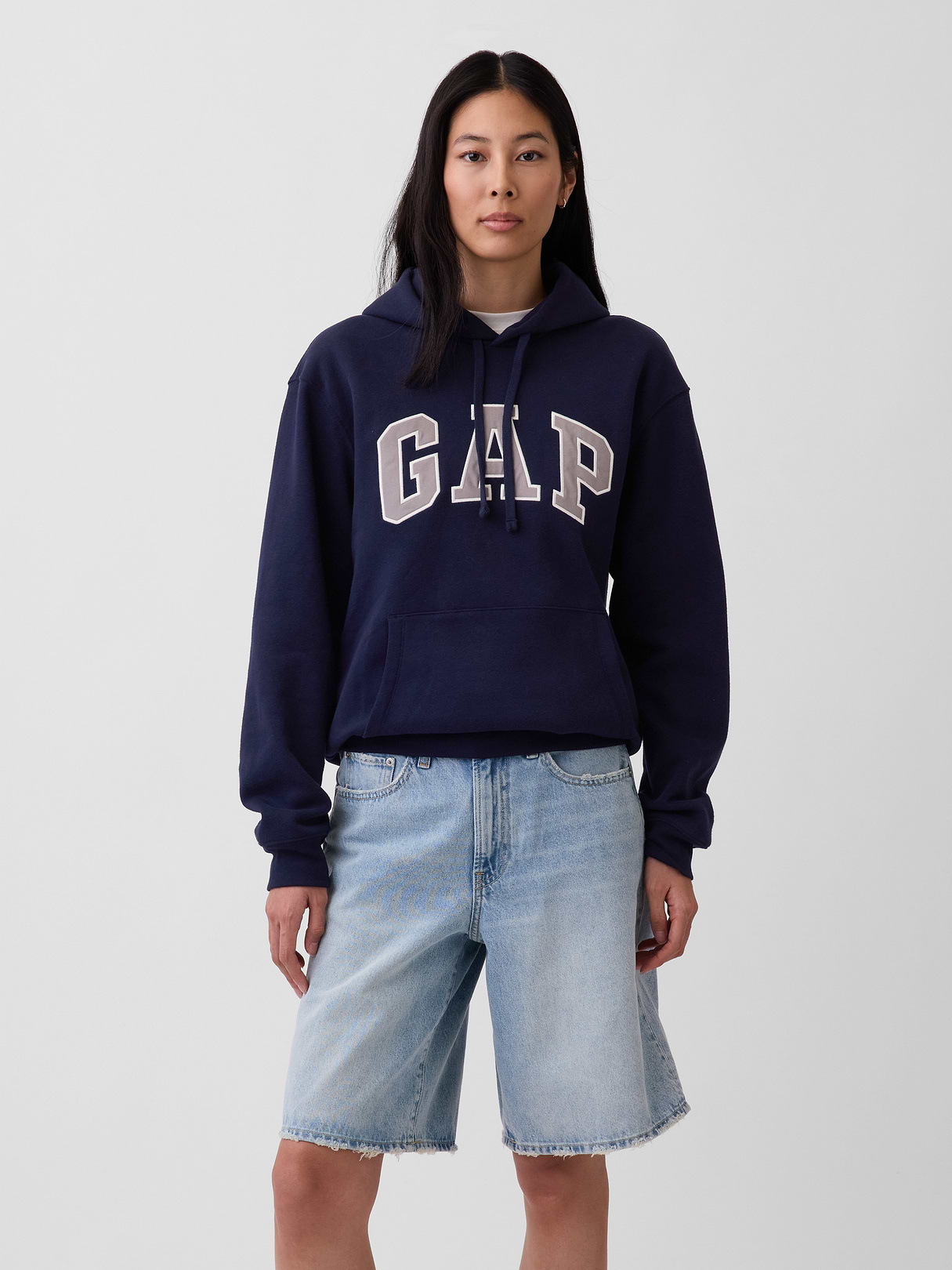 Adult VintageSoft Arch Logo Hoodie - Tapestry navy blue