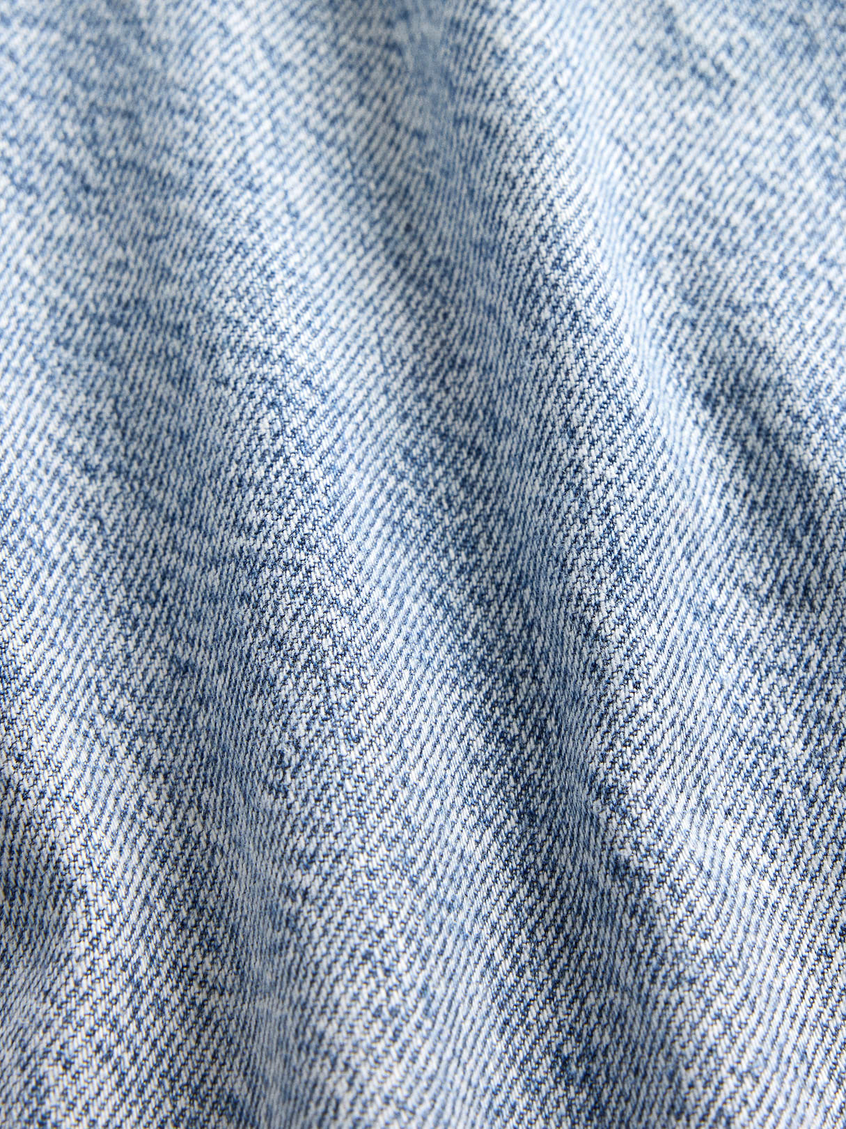 Mid Rise Denim Stripe Baggy Jeans - Light indigo