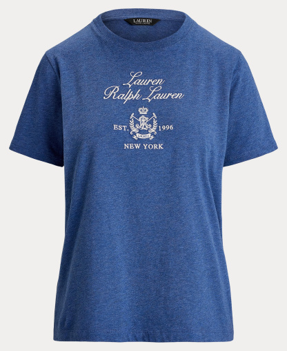 Lauren Ralph Lauren Women's Crewneck Short-Sleeve T-Shirt - Inky Blue