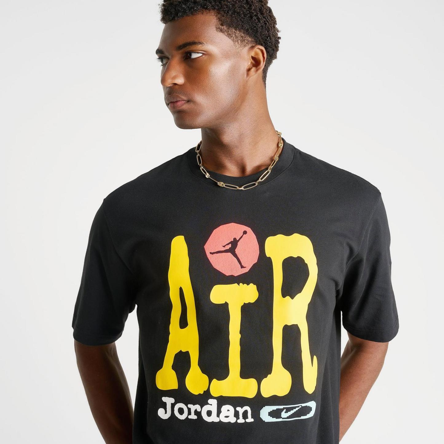Men's Jordan Big Air Graphic T-Shirt - Black/Amarillo/Infrared 23 - view 5