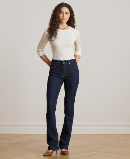 Lauren Ralph Lauren Cotton-Blend Long-Sleeve Top - White