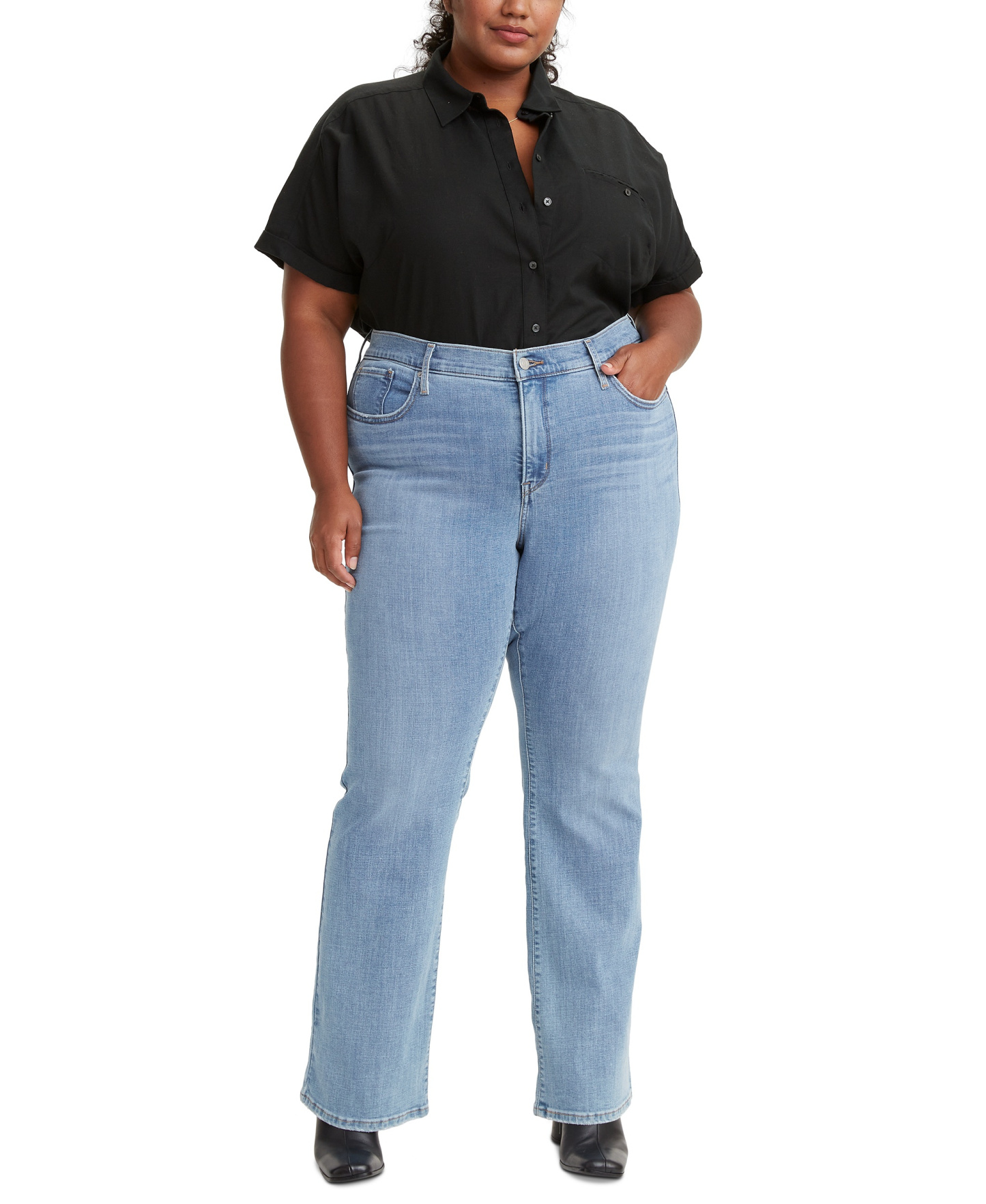 Levi's 315 Shaping Mid Rise Lightweight Bootcut Jeans - Lapis Topic