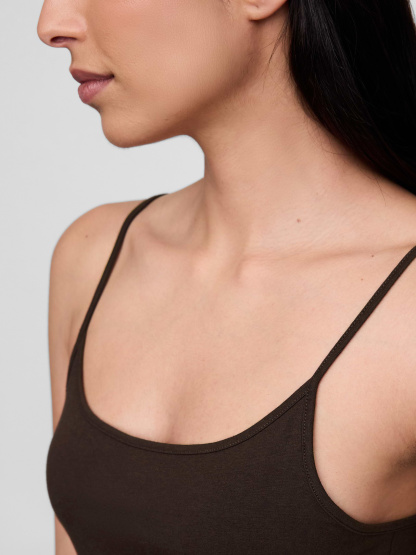 CloseKnit Basic Cami - Brown noir