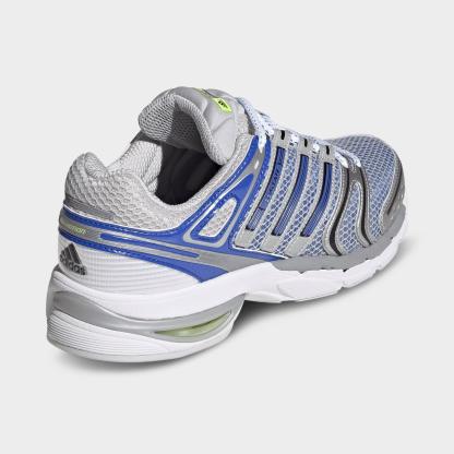 Men's adidas Adistar Control 5 Casual Shoes - Part 1 - Silver Metallic/Hi-Res Blue/Lucid Lemon - Back view