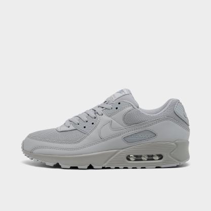 Men's Nithtke Air Max 90 Casual Shoes - Part 1 - Wolf Grey/Black/White/Black - Left shoe facing left. Outside of the shoe.