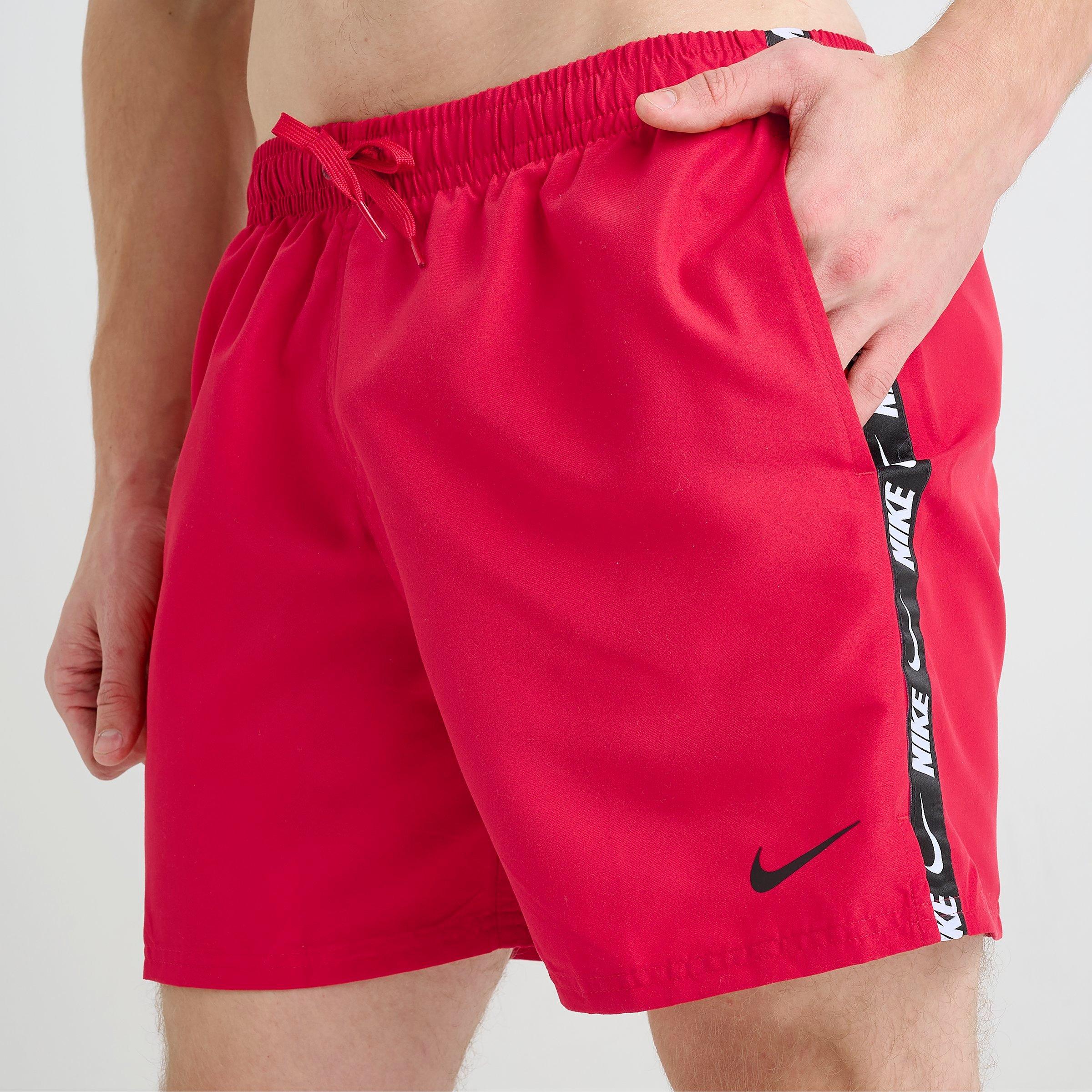 Men's Nithtke Swim Tape Volley Shorts - University Red/Black