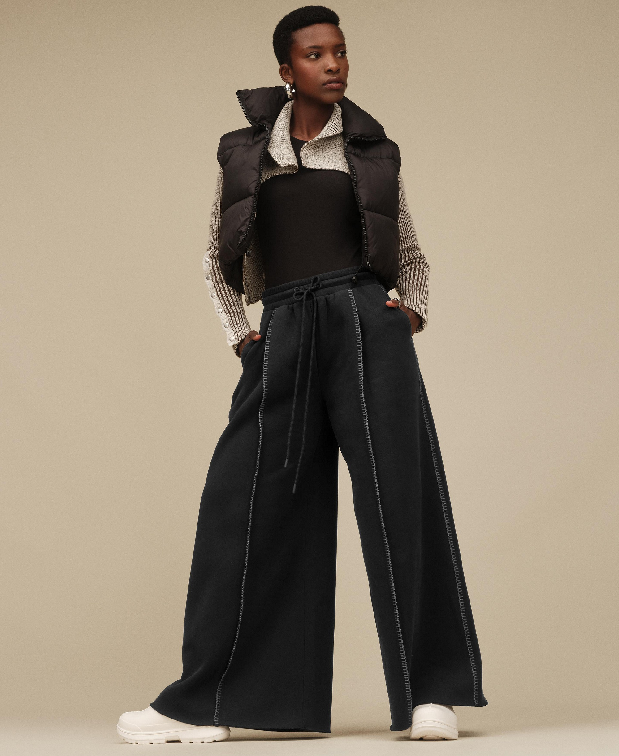 UGG Women's Classic Extra Wide-Leg Pants - Black