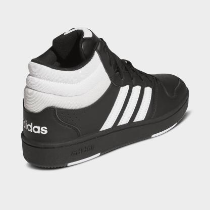 Men's adidas Hoops Classic Mid Casual Shoes - Core Black/Cloud White/Orbit Grey - Back view
