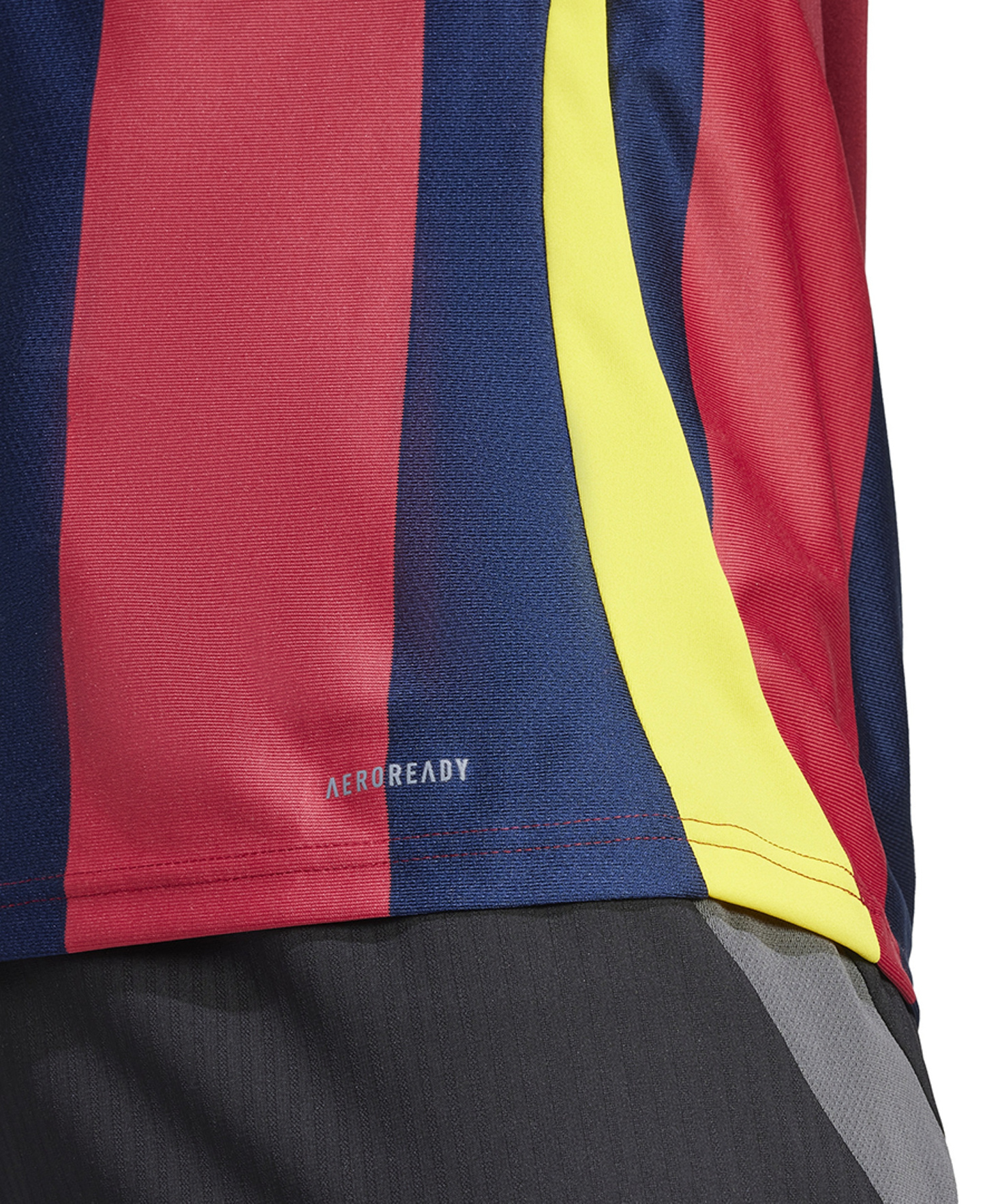 adidas Men's Stripe Logo Jersey T-Shirt - Burg / Nvy / Yelo