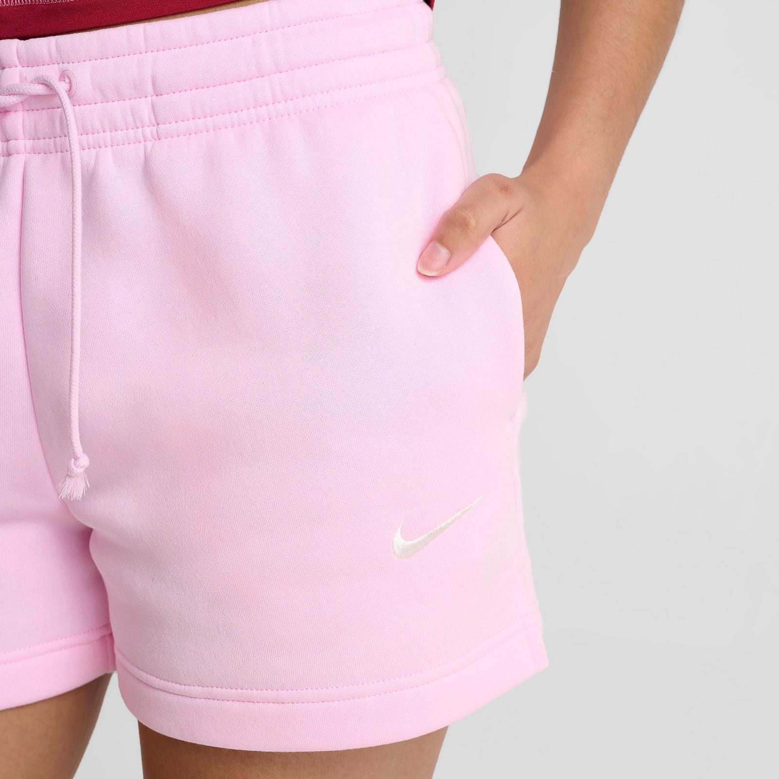 Women's Nike Sportswear Phoenix Fleece Mid-Rise 4" Shorts - Pink Foam