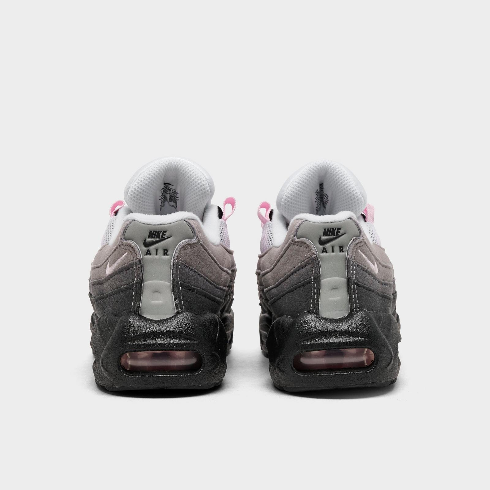 Little Kids' Nike Air Max 95 Casual Shoes - Black/Pink Foam/White/Medium Grey