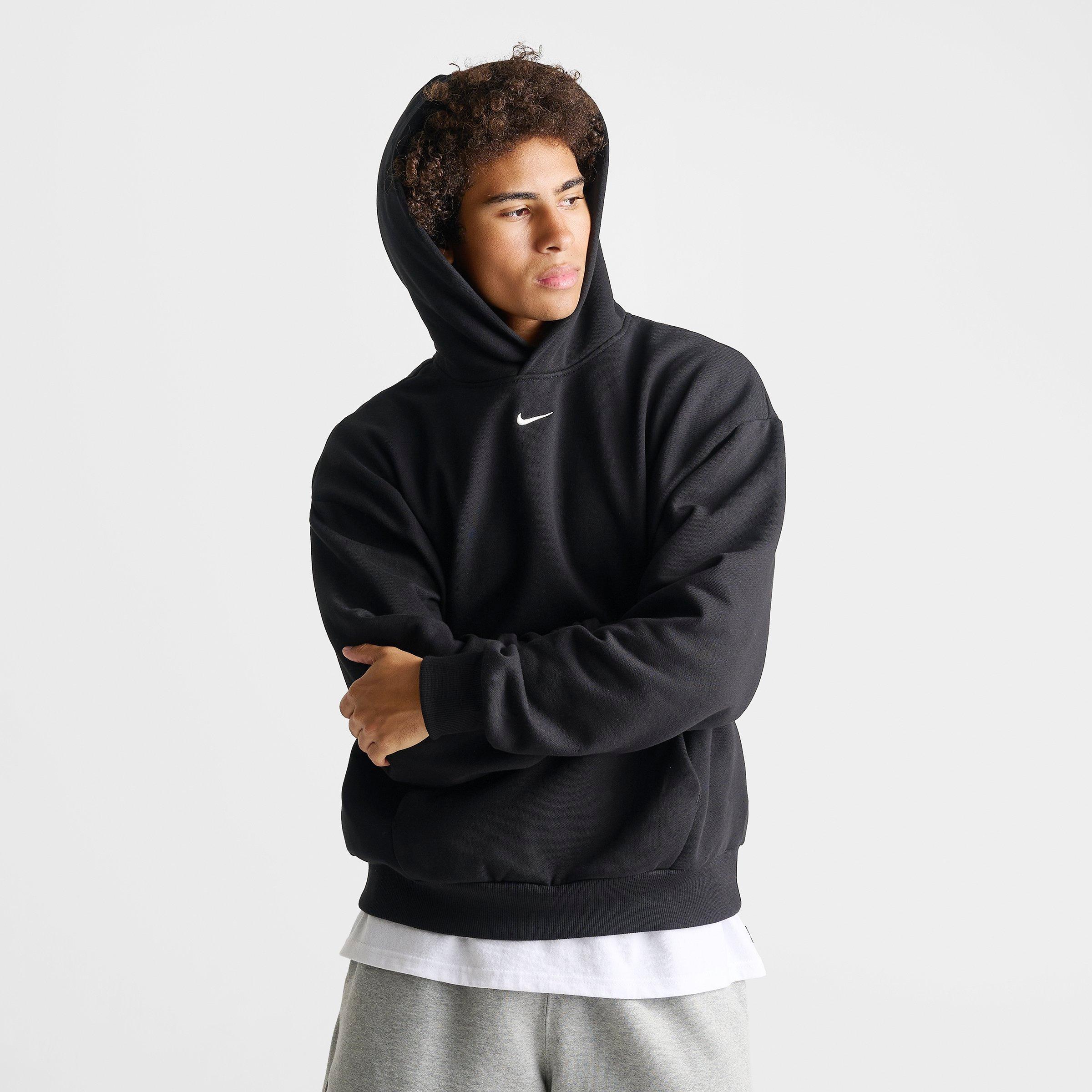 Men's Nithtke Solo Swoosh Pullover Hoodie - Total Black/Sail