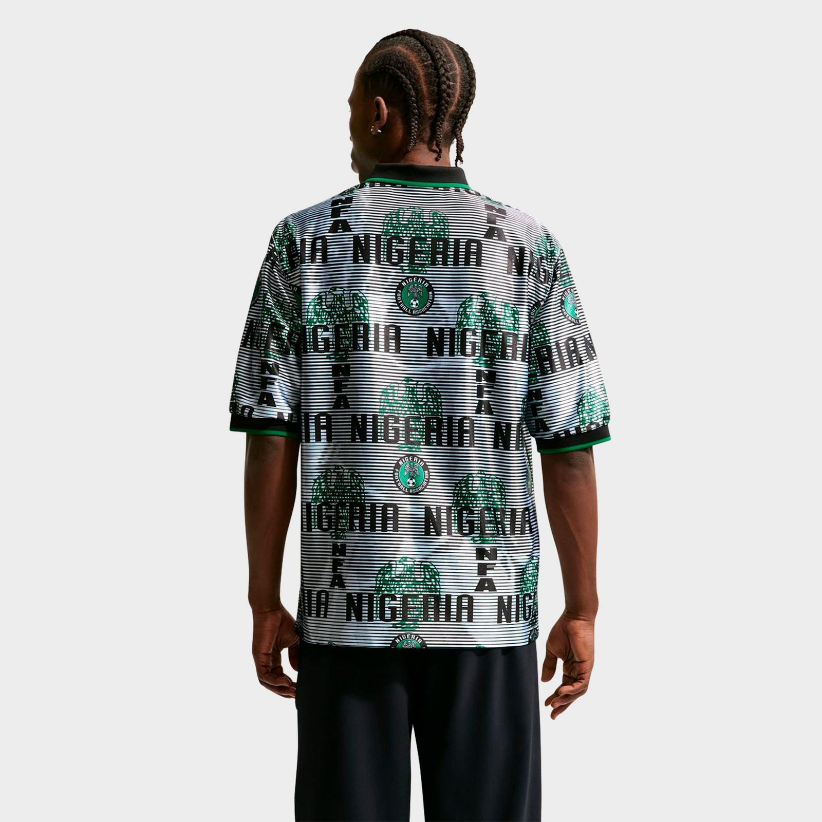 Men's Nike Nigeria Energy Dri-FIT Soccer Top - White/Black/Pine Green/Electric Green