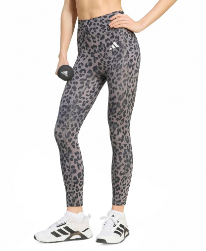 adidas Women's Optime Essential Workout 7/8 Leggings - Grey Four/grey Six/black