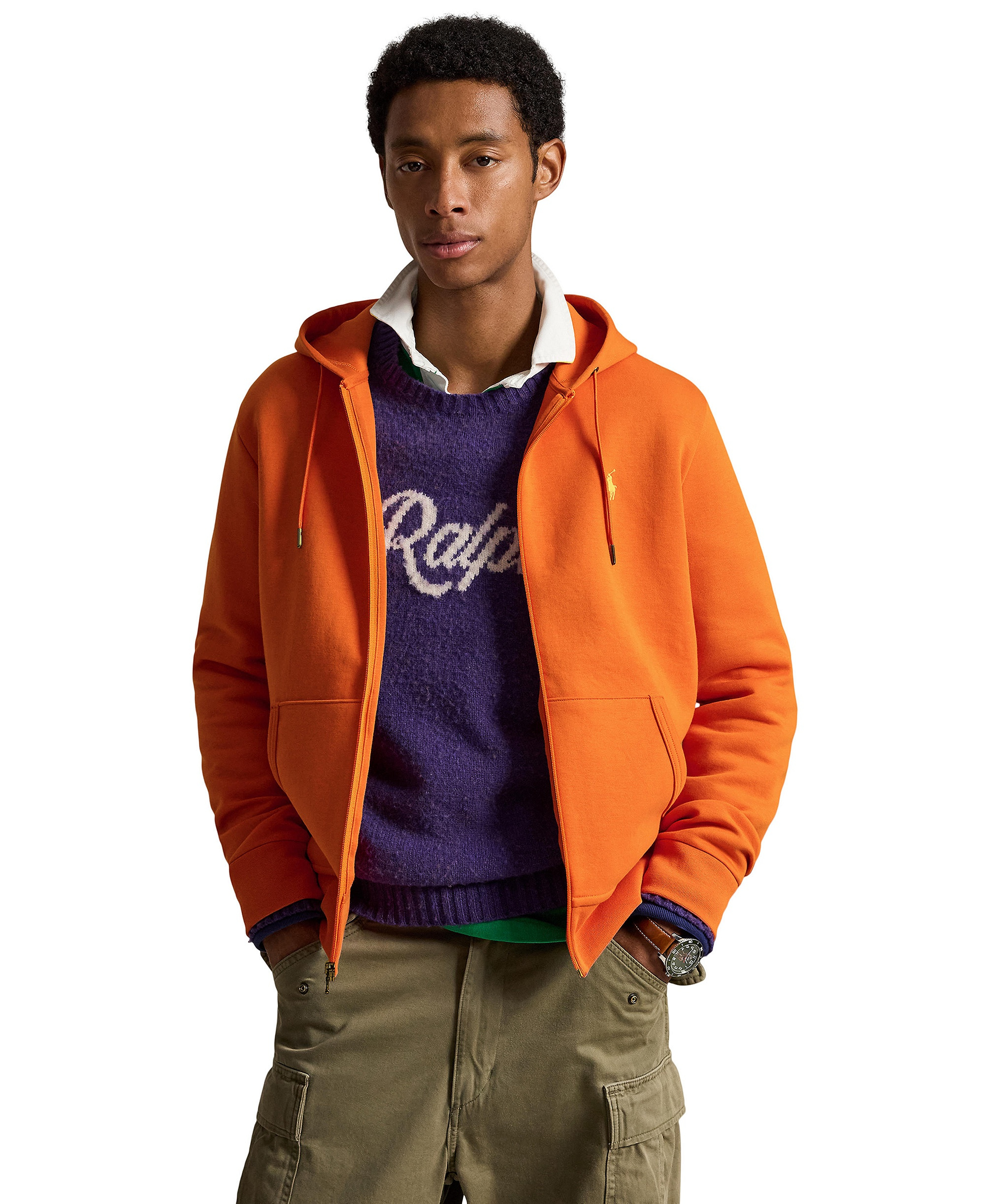 Polo Ralph Lauren Men's Double-Knit Full-Zip Hoodie - Solar Sky/C1730