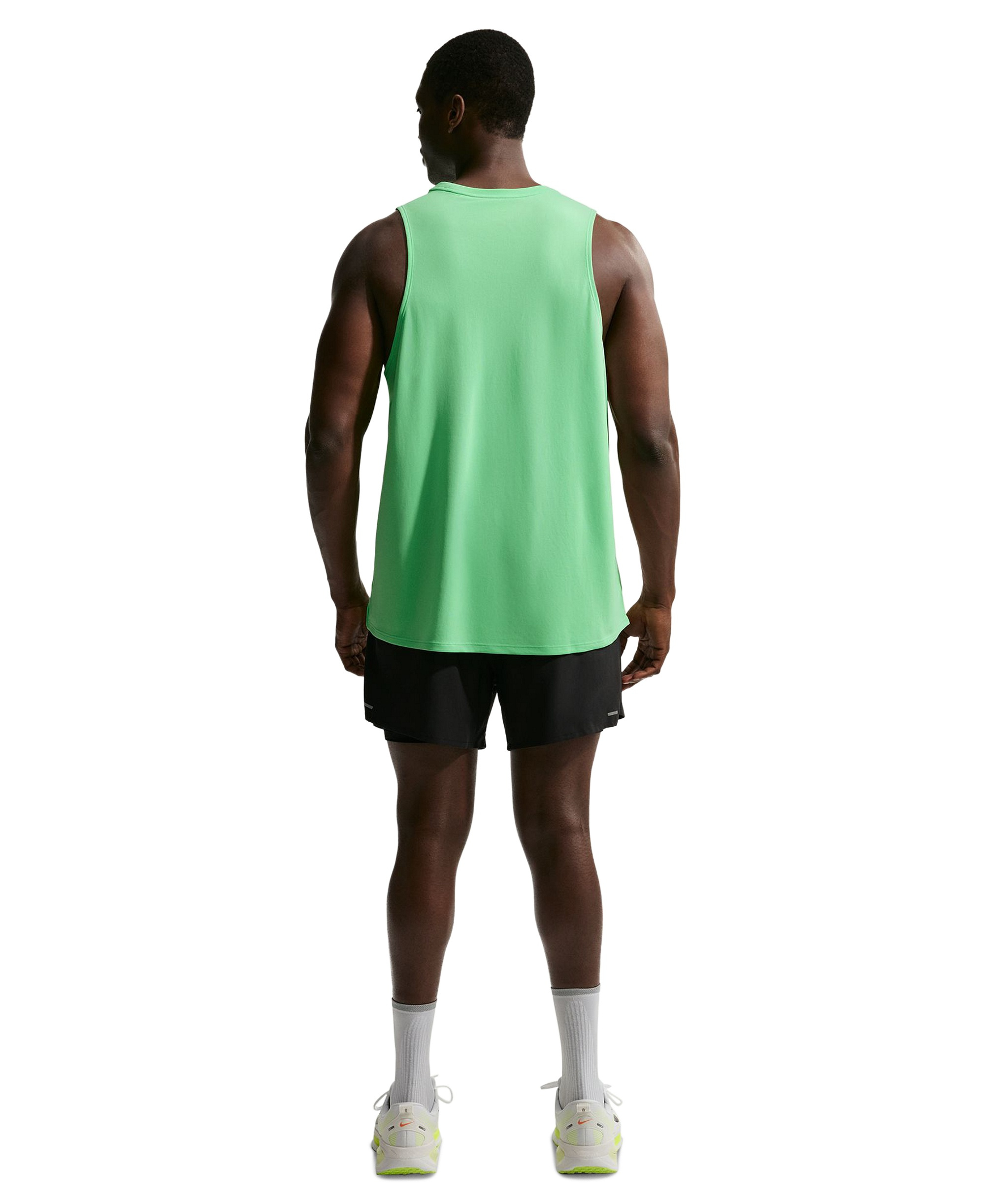 Nike Men's Miler Dri-Fit Running Tank Top - Illusion Green/Reflective Silver