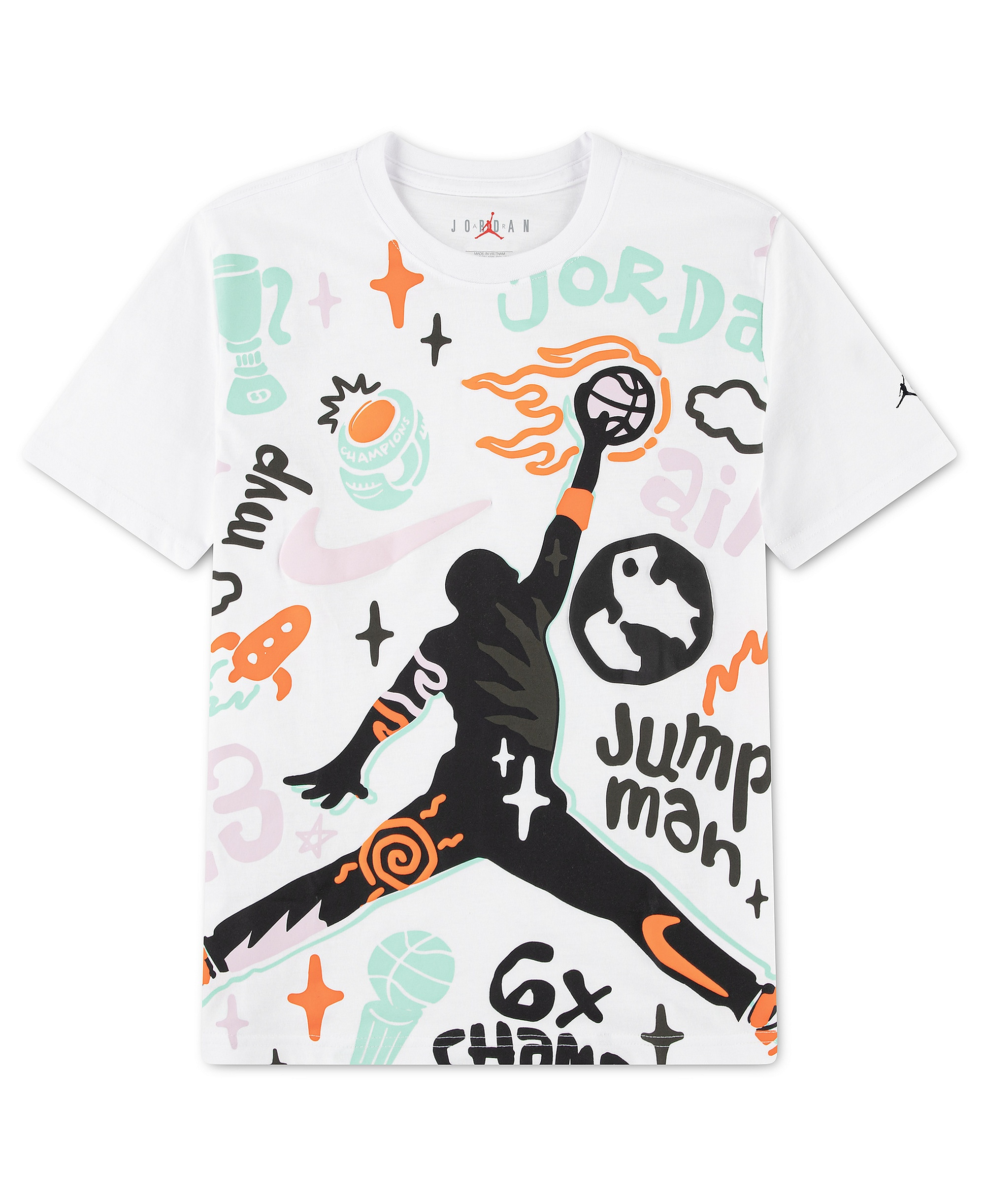 Boys' 8-20 Air Jordan World Tour Short-Sleeve T-Shirt - White