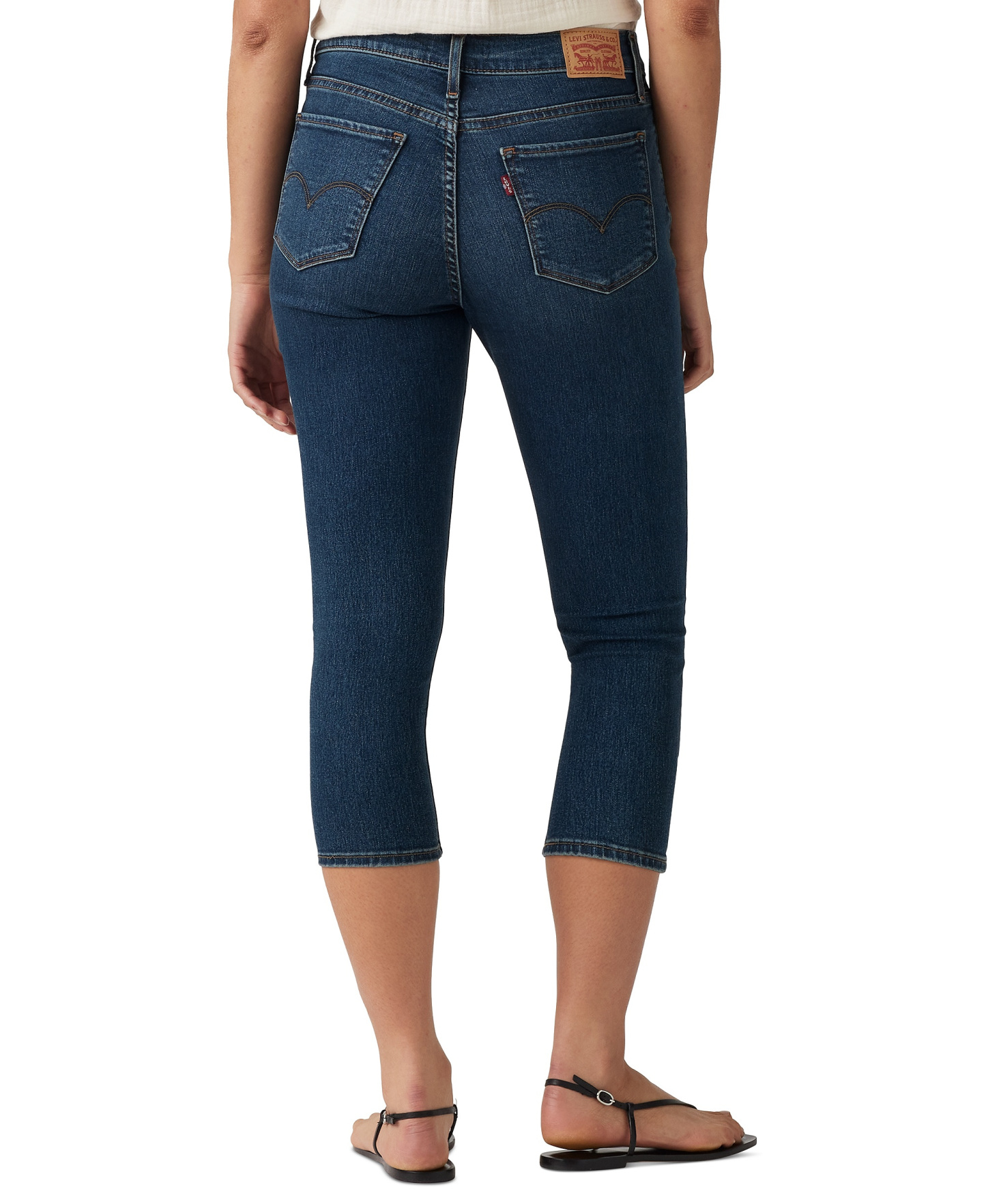 Levi's 311 Shaping Skinny Mid Rise Capri Jeans - Zealous Blue