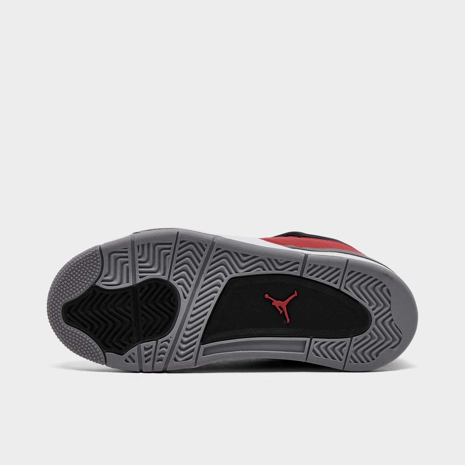 Little Kids' Air Jordan Retro 4 Basketball Shoes - Black/Infrared 23/Bright Mango - view 6