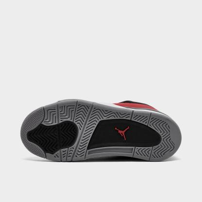 Little Kids' Air Jordan Retro 4 Basketball Shoes - Black/Infrared 23/Bright Mango - view 6