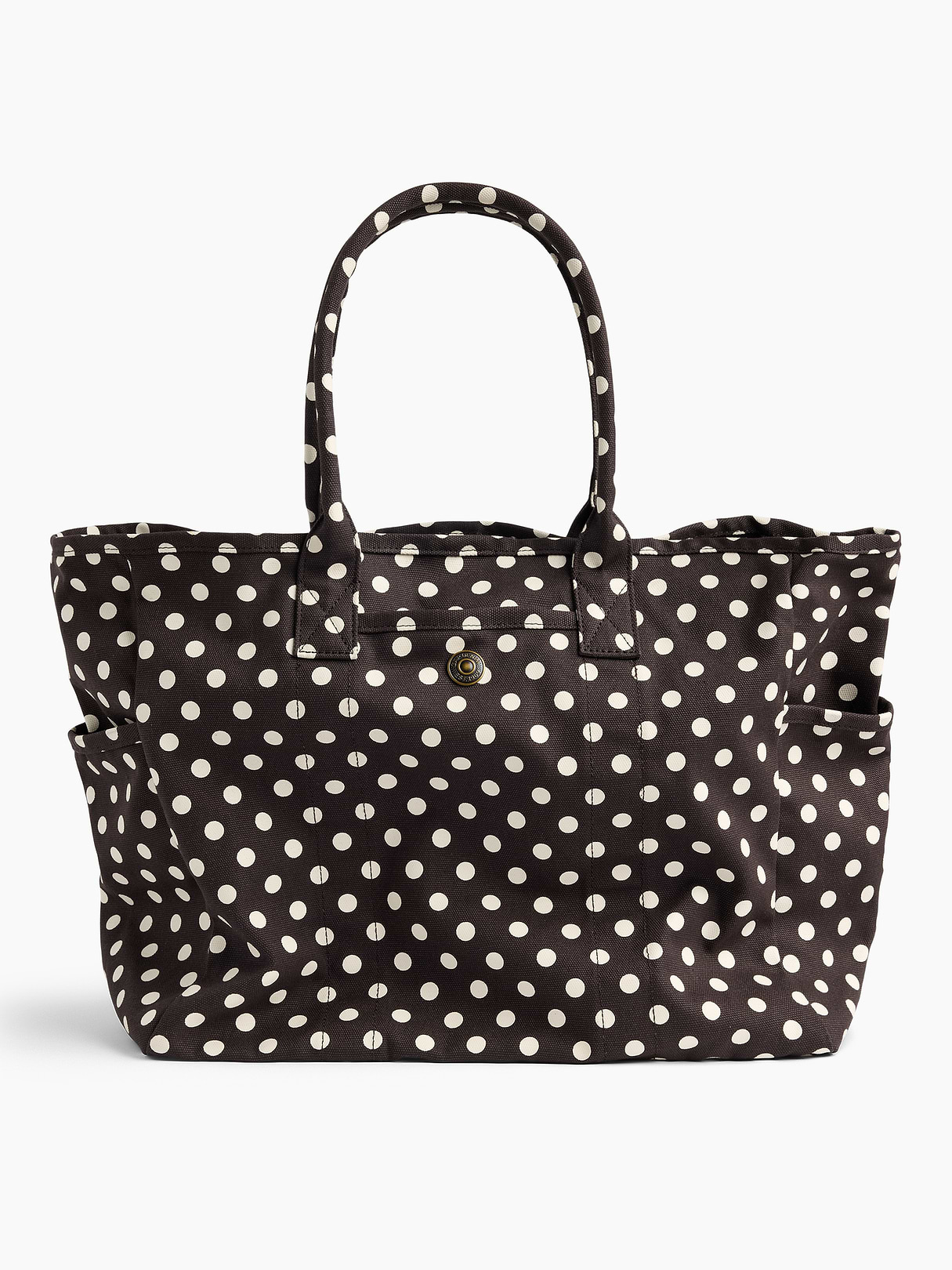 Mini Canvas Favorite Tote - Brown dot