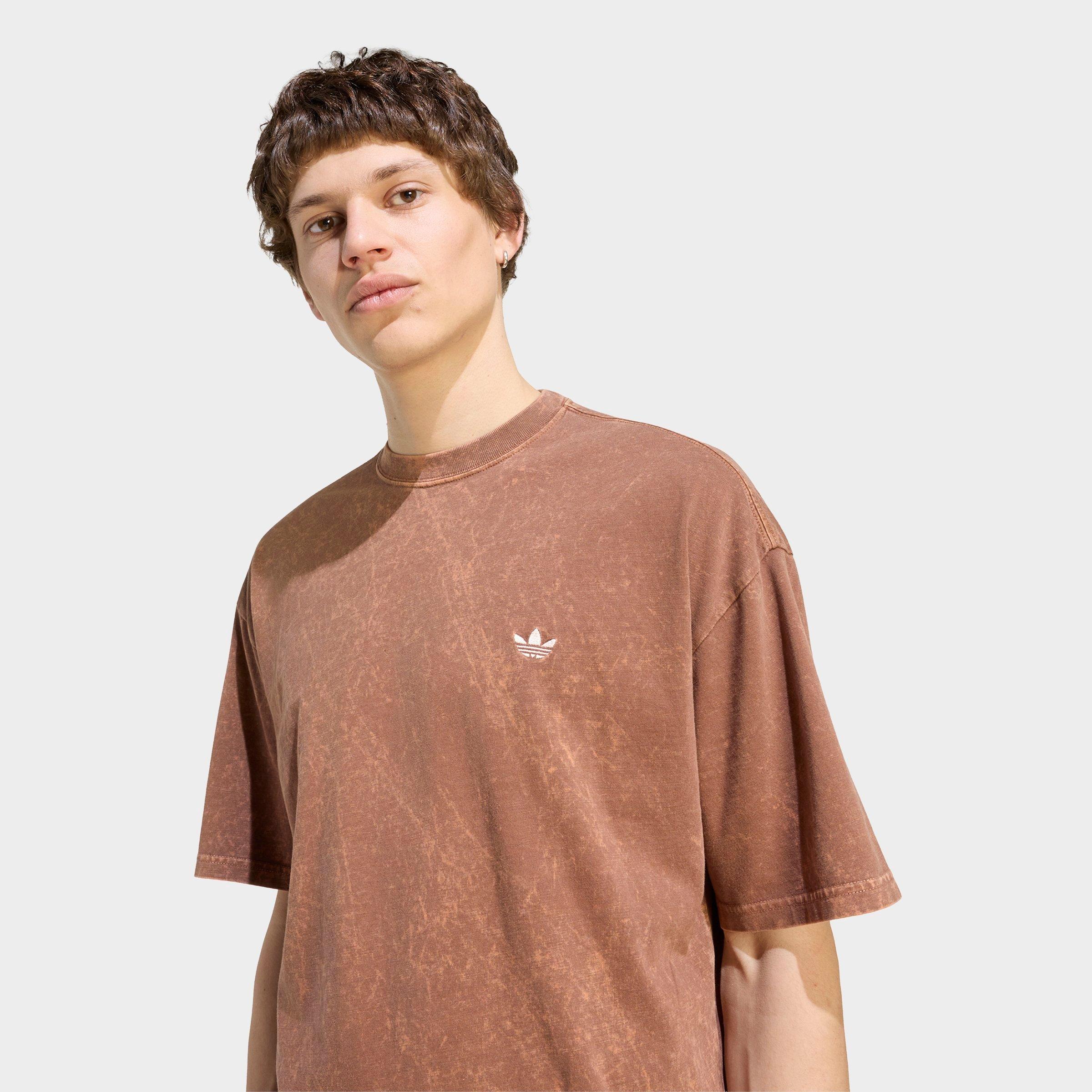 Men's adidas Originals Trefoil Essentials Washed Loose T-Shirt - Preloved Brown