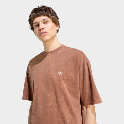 Men's adidas Originals Trefoil Essentials Washed Loose T-Shirt - Preloved Brown