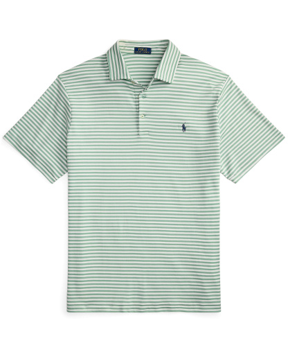 Polo Ralph Lauren Men's Big & Tall Striped Polo Shirt - Faded Mint/White