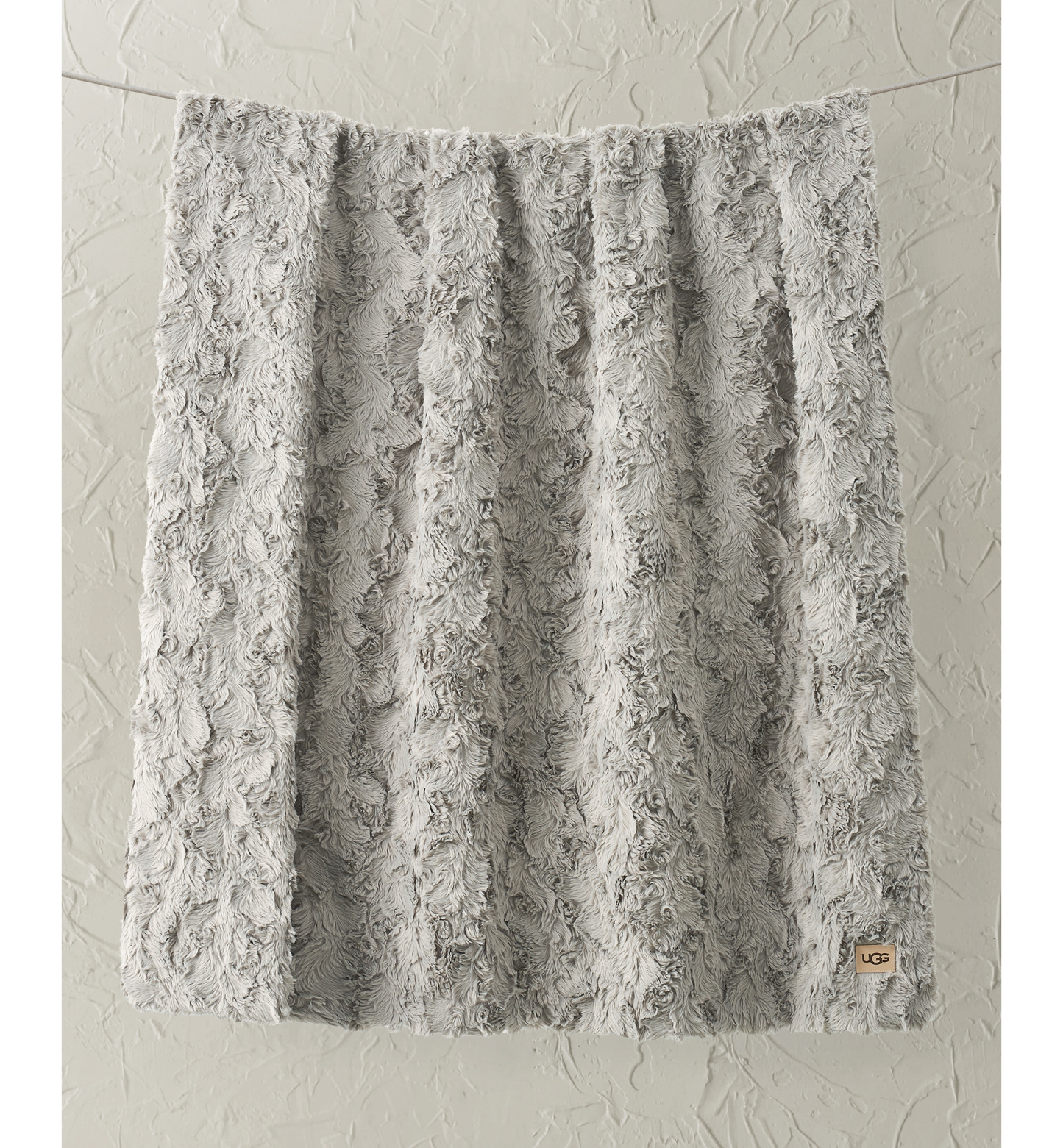UGG® Adalee Faux Fur Throw, 50" x 70" - Seal Grey