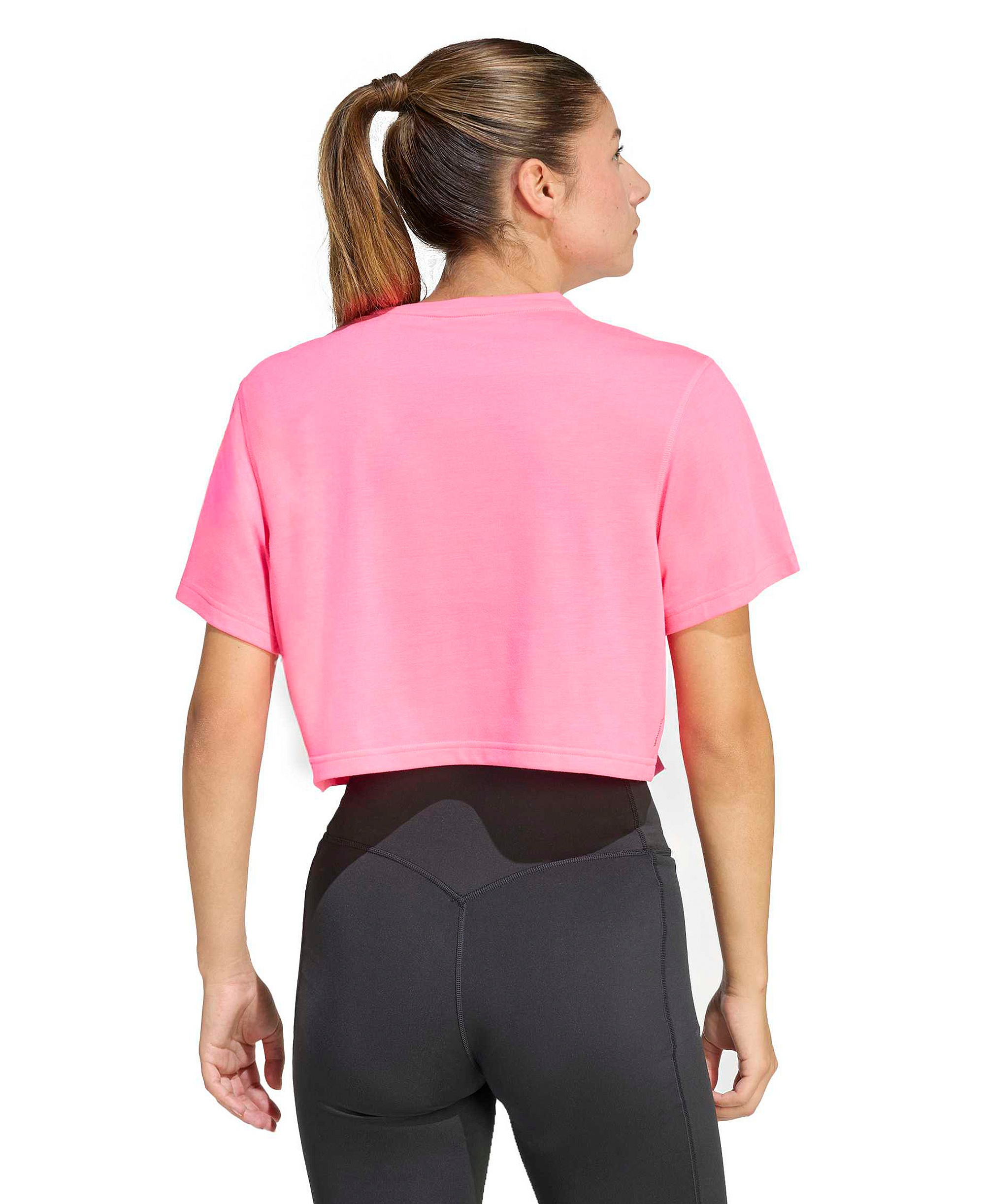 adidas Women's Train Essentials Boxy Workout T-Shirt - Lucid Pink