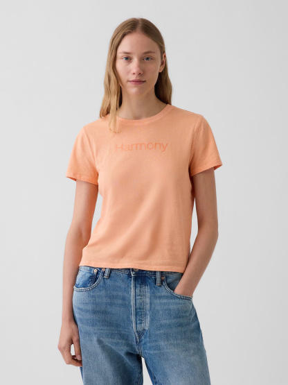 100% Cotton Authentic Shrunken T-Shirt - Harmony orange