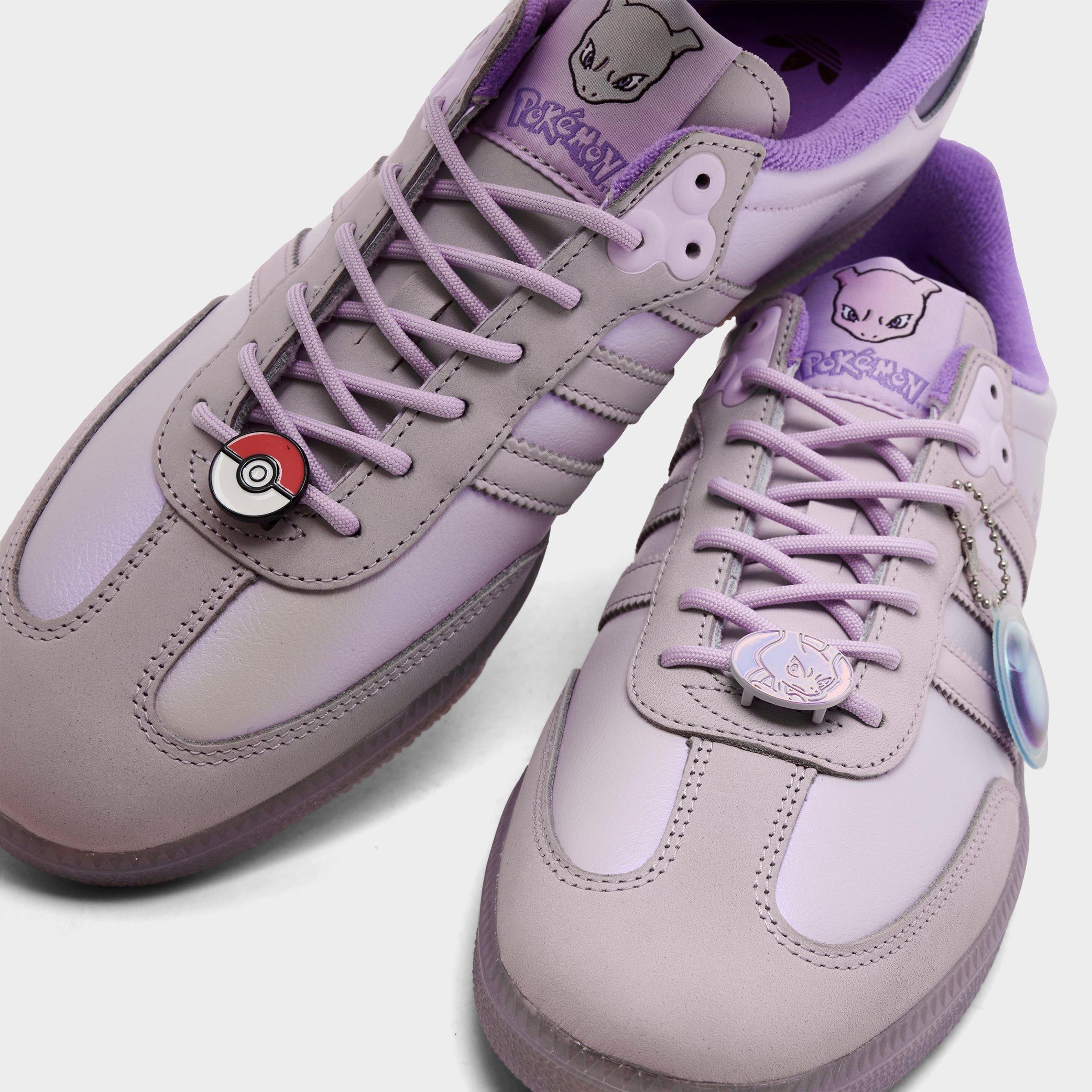 Men's adidas Originals x Pokémon Samba OG Mewtwo Casual Shoes - Ice Lavender/Ice Lavender/Violet Fusion - Detail shot