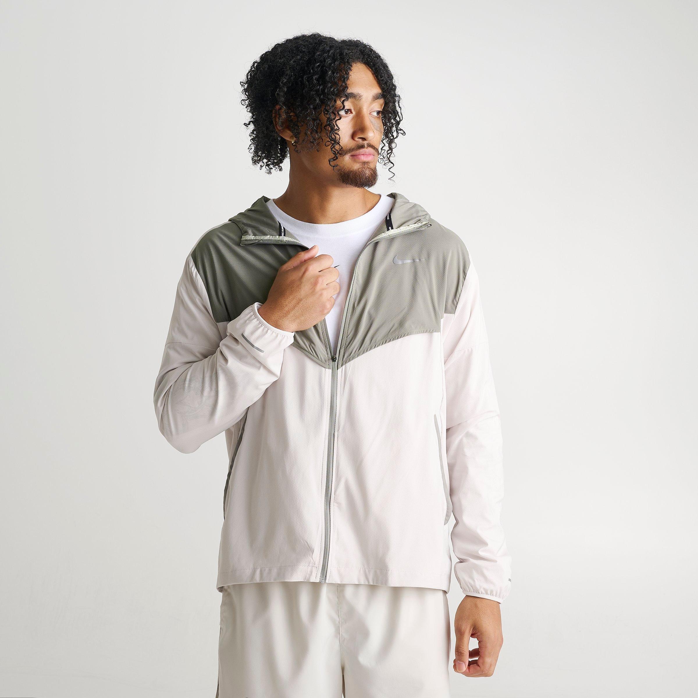 Men's Nithtke Impossibly Light Windrunner Running Jacket - Light Bone/Dark Stucco/Light Bone