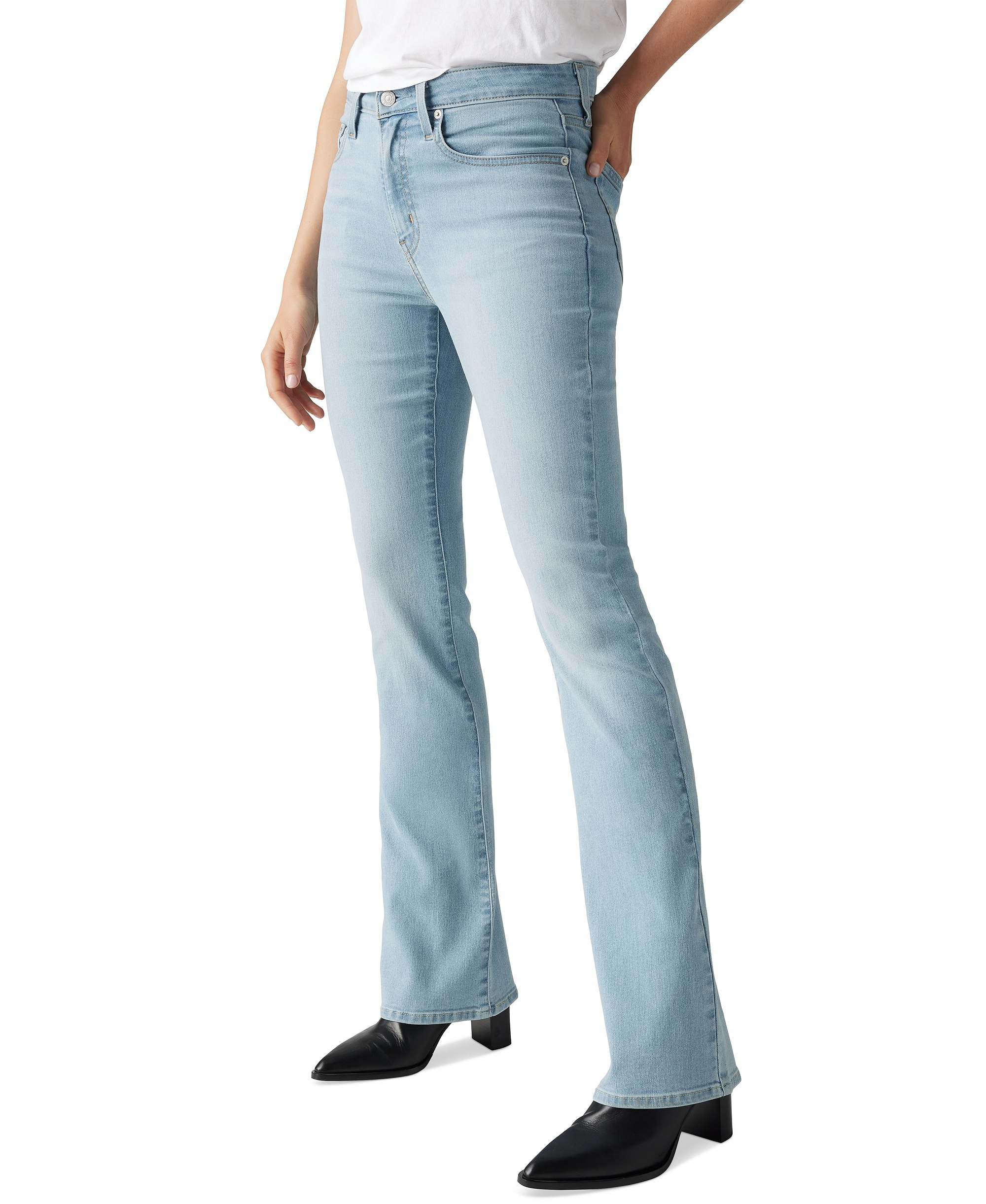 Levi's 725 High-Waist Classic Stretch 32" Bootcut Jeans - Eternal Indigo Light