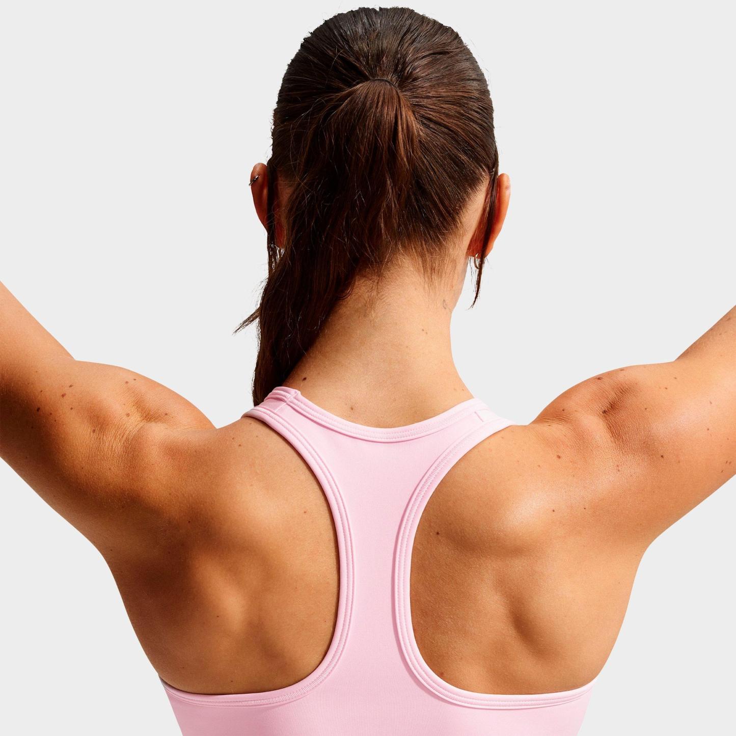 Women's Nithtke Swoosh Medium Support Sports Bra - Pink Foam/Stone Mauve/White