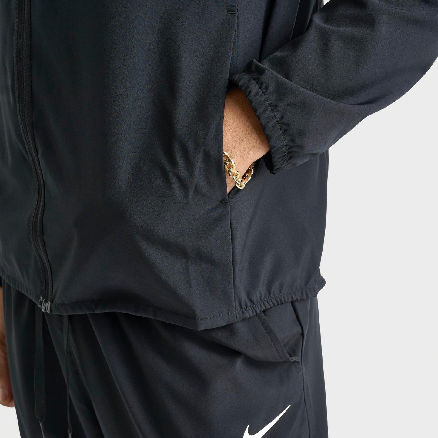 Men's Nike Dri-FIT Form Graphic Full-Zip Jacket - Black/Dark Smoke Grey
