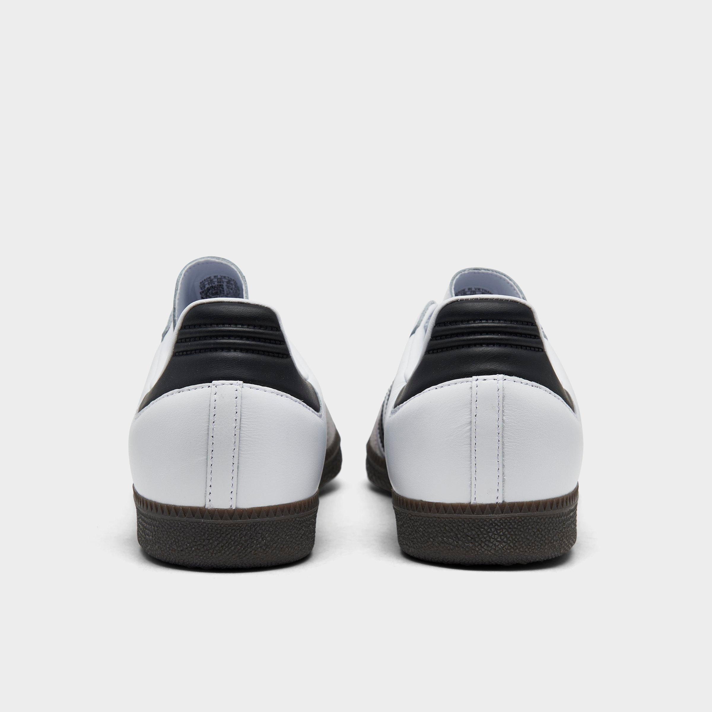 Men's adidas Originals Samba OG Casual Shoes - Part 1 - White/Black/Clear Granite - Back view