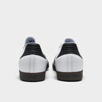 Men's adidas Originals Samba OG Casual Shoes - Part 1 - White/Black/Clear Granite - Back view
