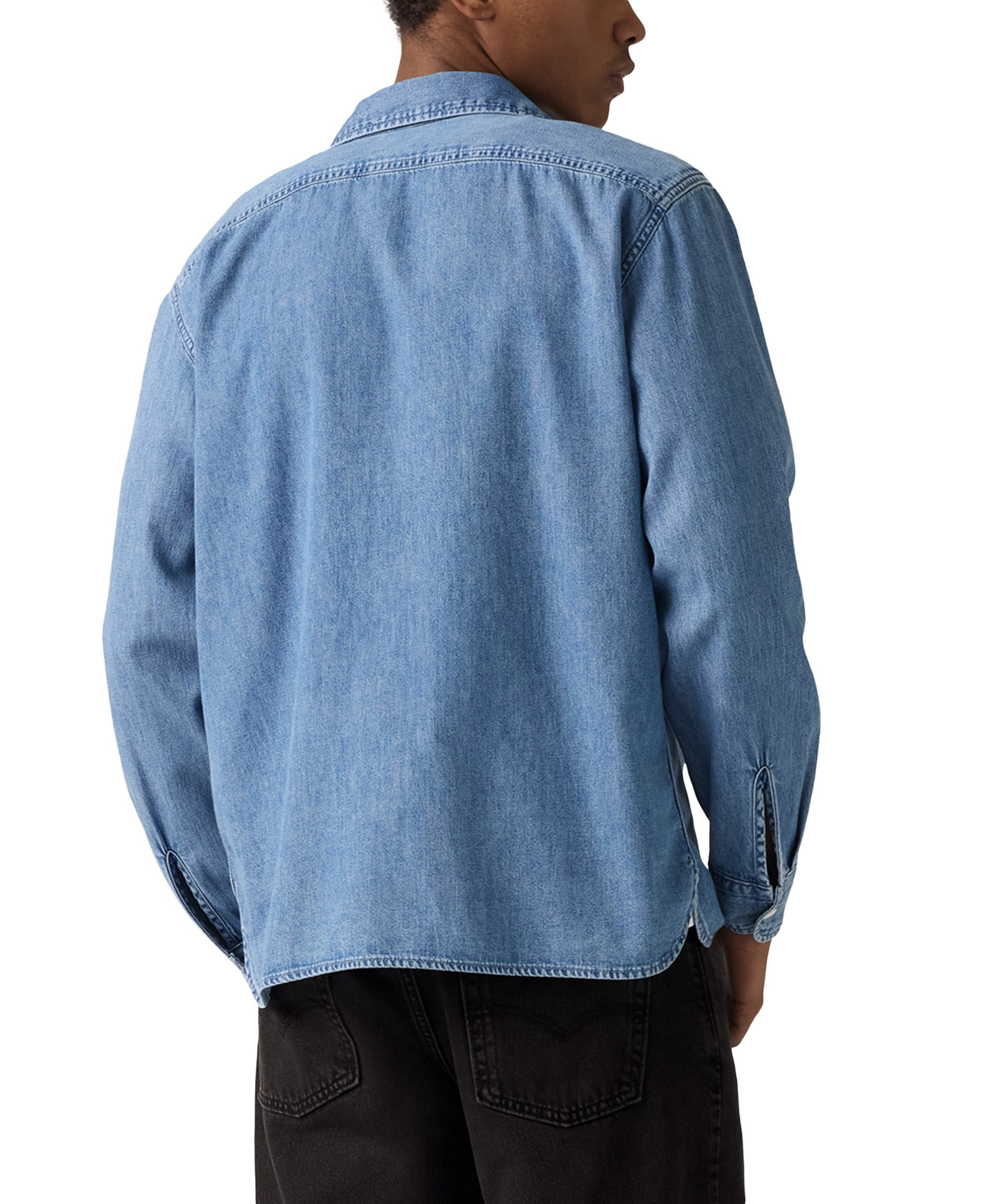 Levi's Men's Relaxed-Fit Long-Sleeve Button-Front Worker Shirt - Indigo wash