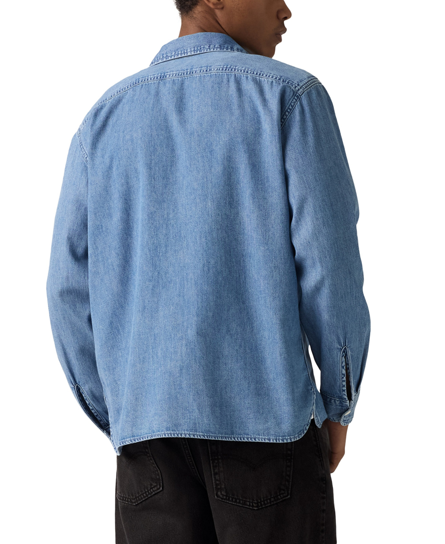Levi's Men's Relaxed-Fit Long-Sleeve Button-Front Worker Shirt - Indigo wash