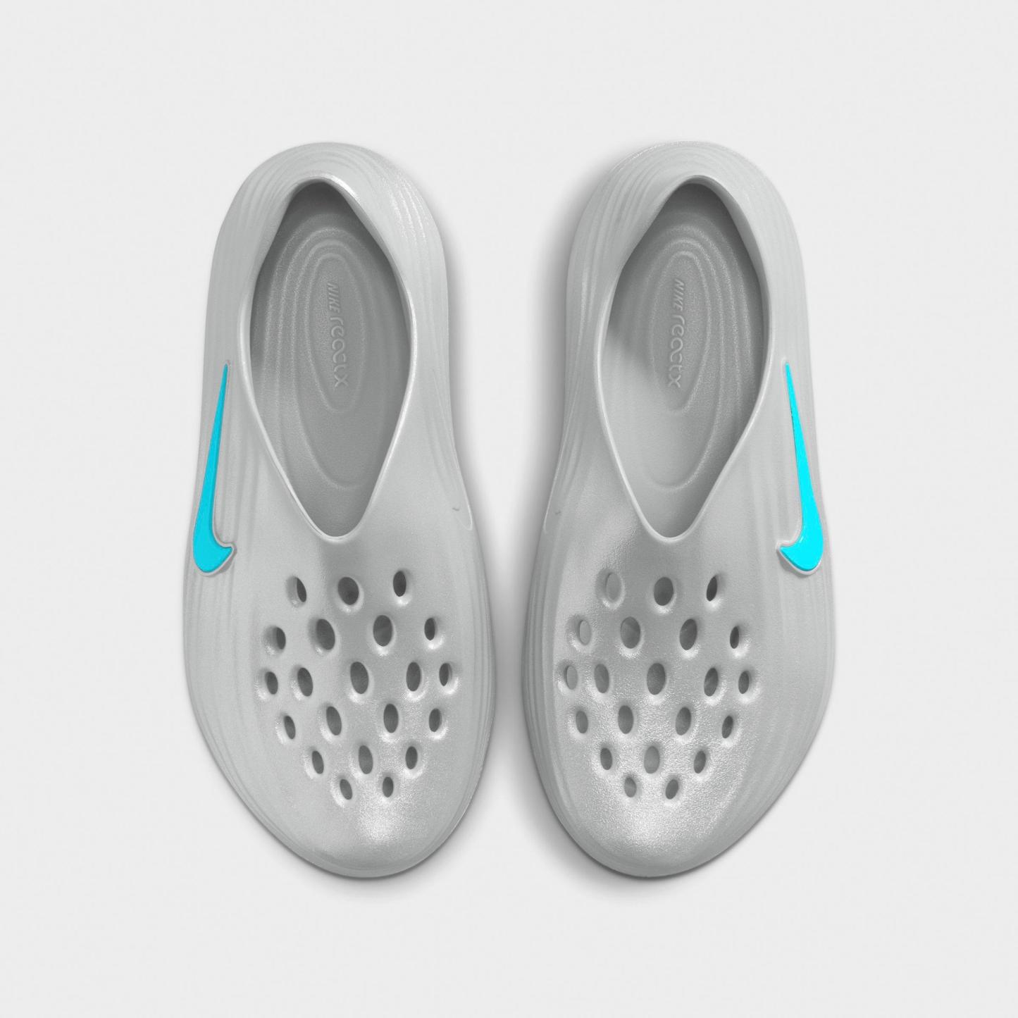 Men's Nithtke ReactX Rejuven8 Recovery Casual Shoes - Part 1 - Metallic Silver/Gamma Blue/Black - Top view