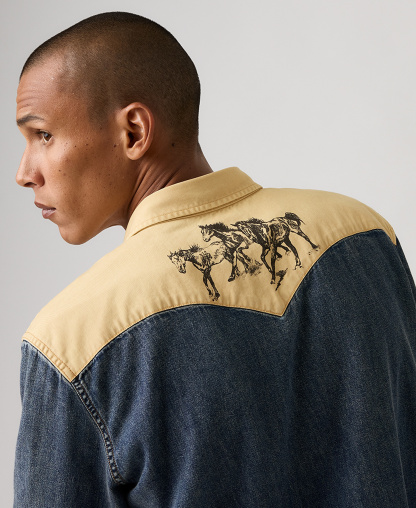 Levi's Men's Classic-Fit Western Shirt - Blue