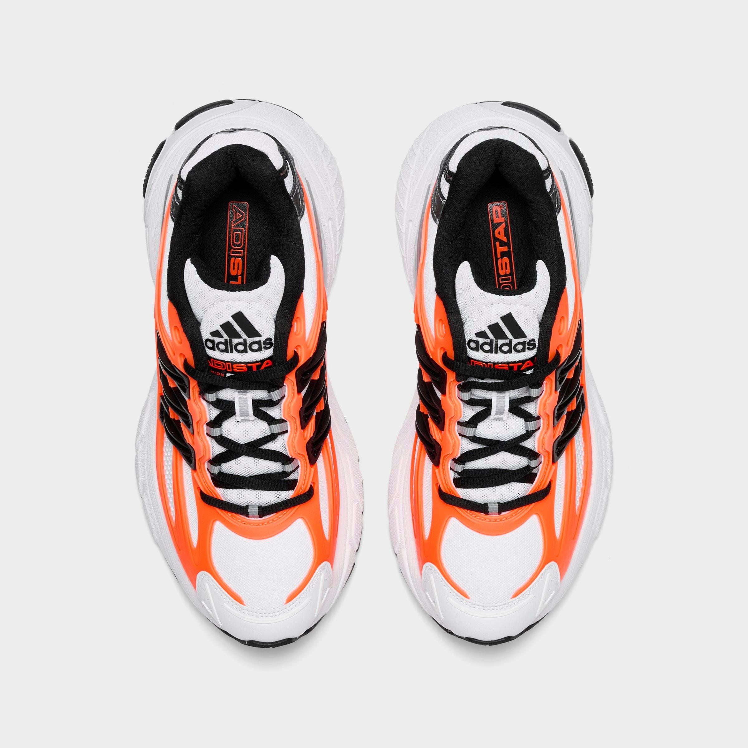 Big Kids' adidas Adistar XLG 2.0 Casual Shoes - Black/Solar Orange/White - Top view
