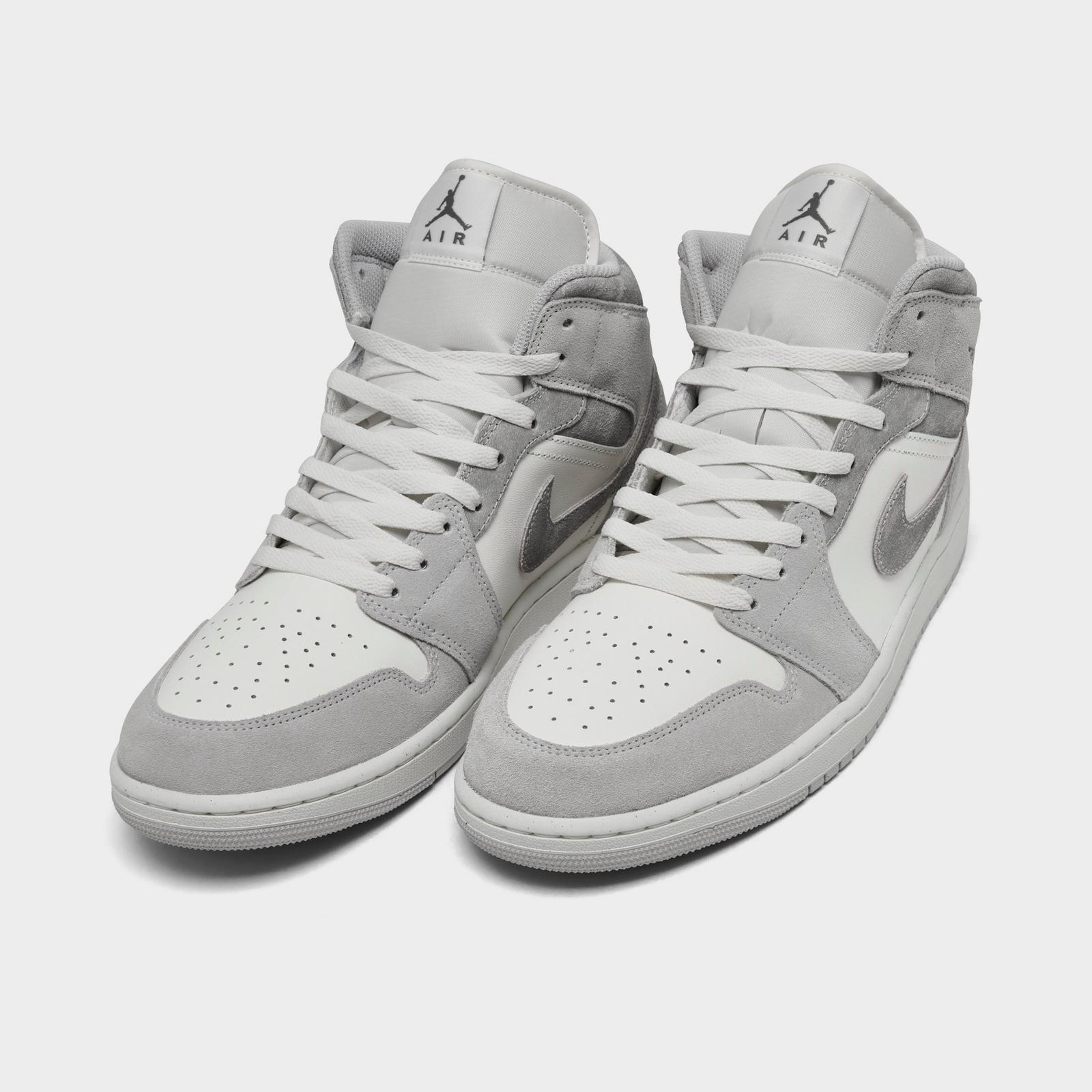 Men's Air Jordan Retro 1 Mid SE Casual Shoes - Neutral Grey/Sail/Smoke Grey - view 2