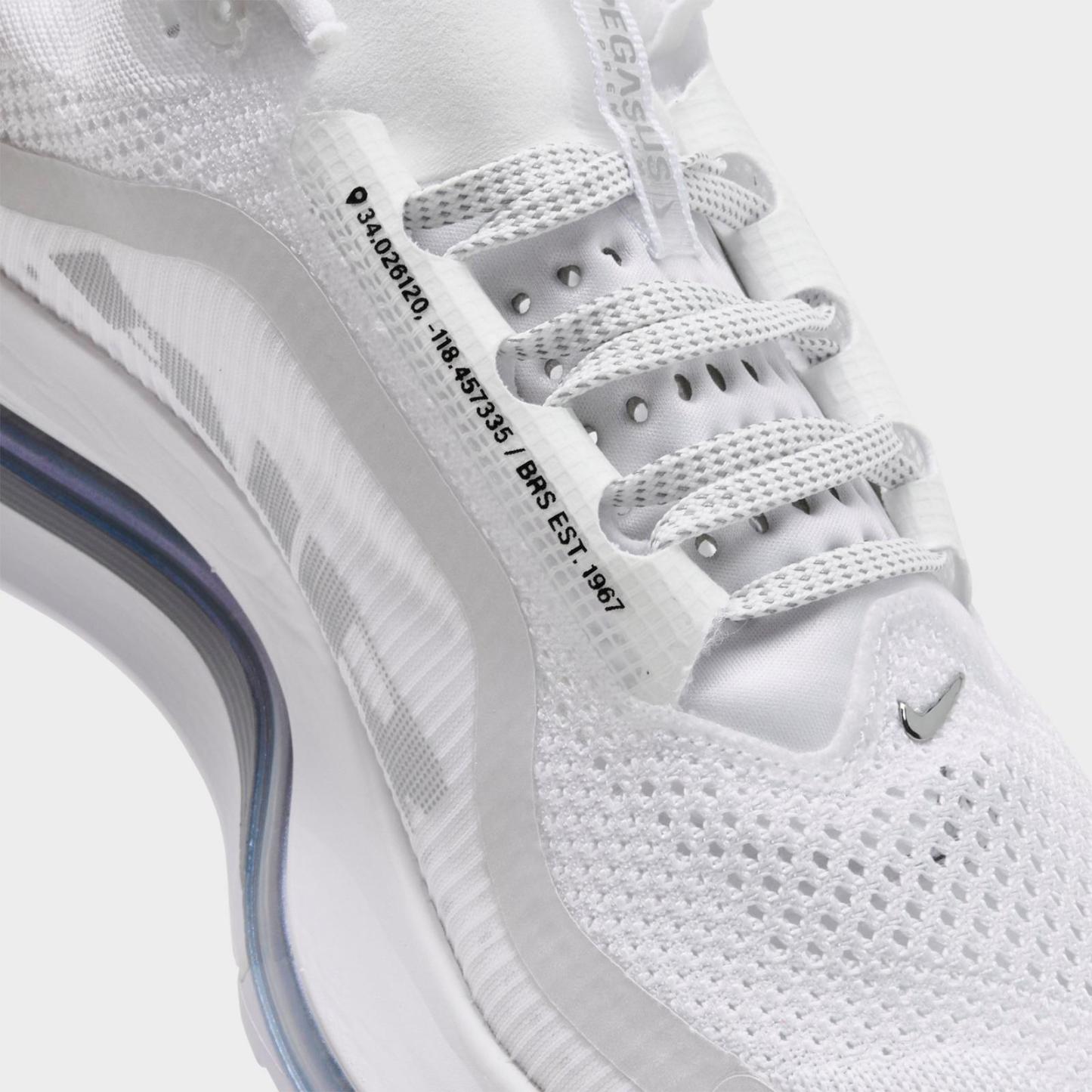 Men's Nike Pegasus Premium Running Shoes - White/Metallic Silver/Metallic Silver