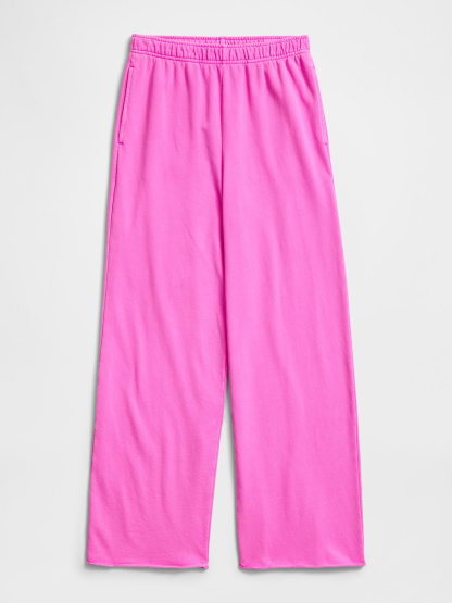 Mid Rise VintageSoft Terry Loose Sweatpants - Neon pink glow