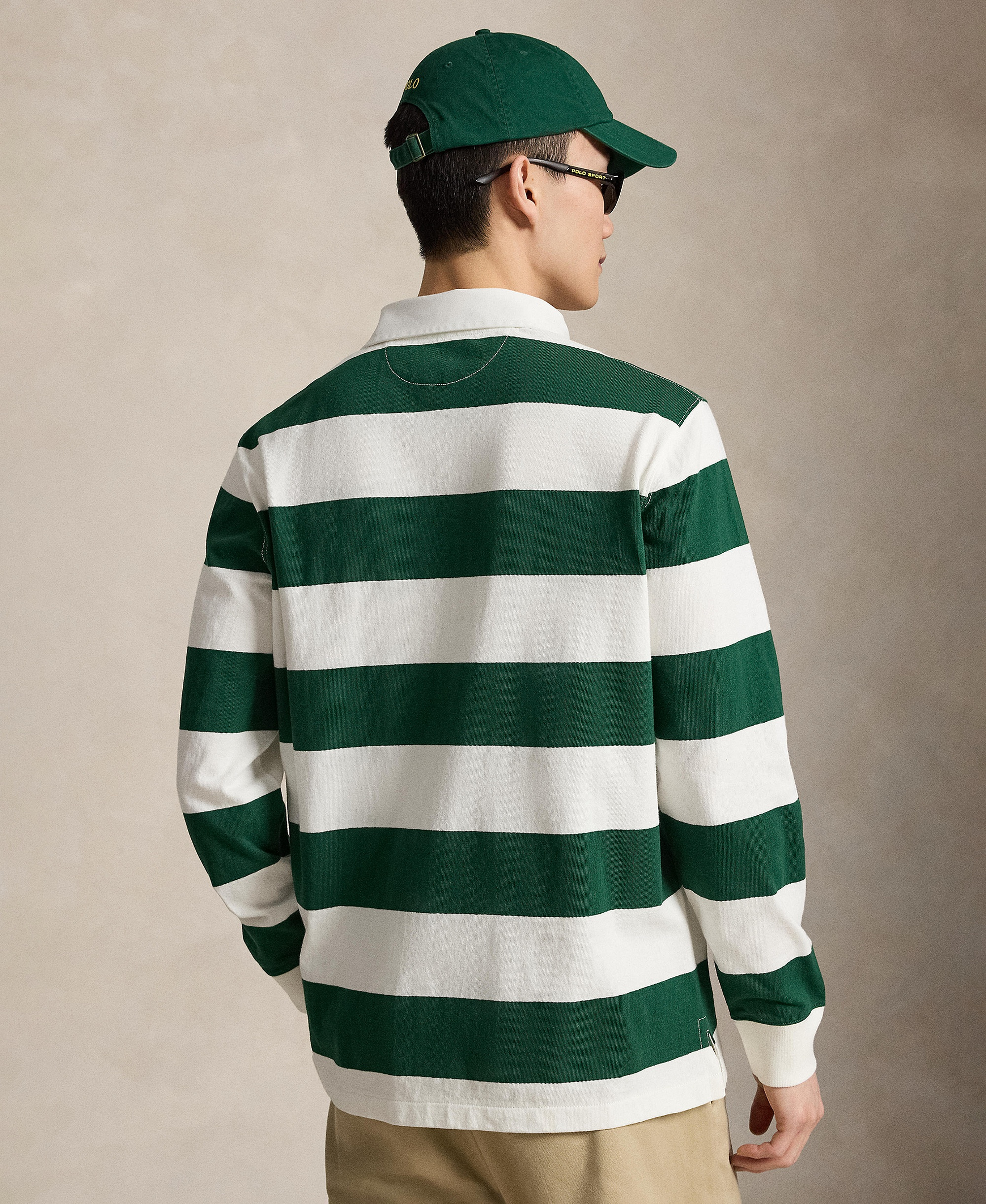 Polo Ralph Lauren Men's Iconic Rugby Classic-Fit Polo Shirt - Trophy Cream/Forest