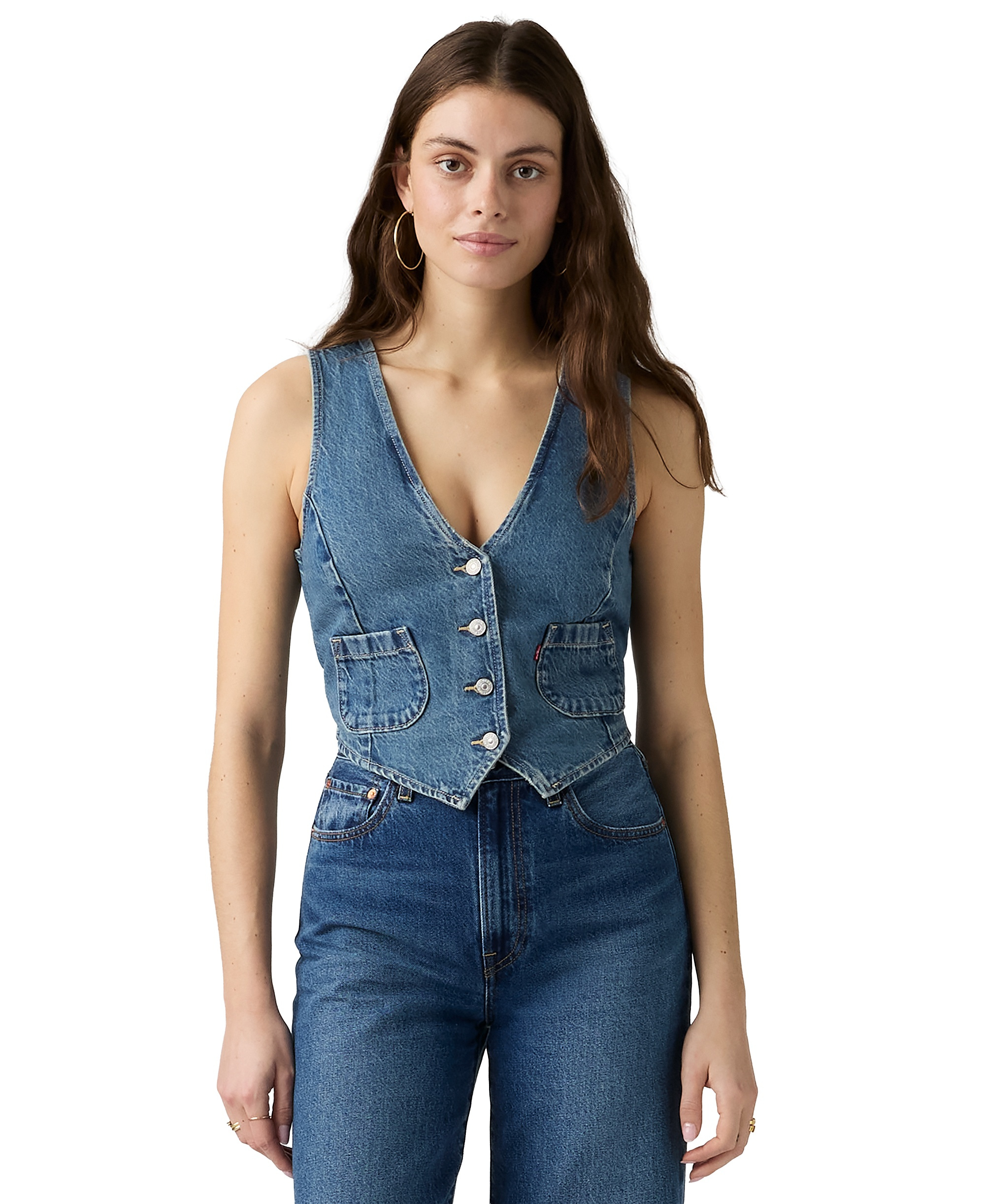 Levi's Women's Cotton Tailored Vest - Lets Party